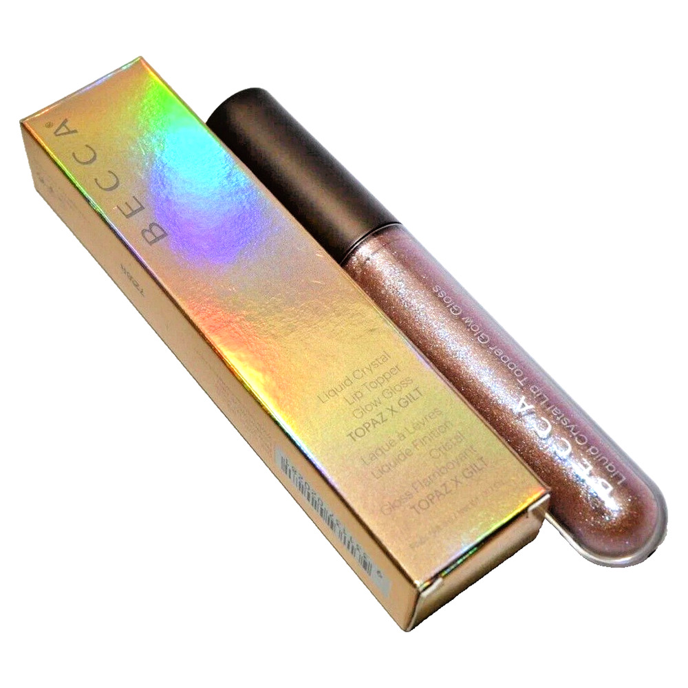 BECCA LIQUID CRYSTAL LIP TOPPER GLOW GLOSS TOPAZ X GILT 0.17 OZ NEW IN BOX